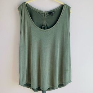 NWOT Lucky Brand Sleeveless Knit Top Sage Green Soft Office Business Casual XXL